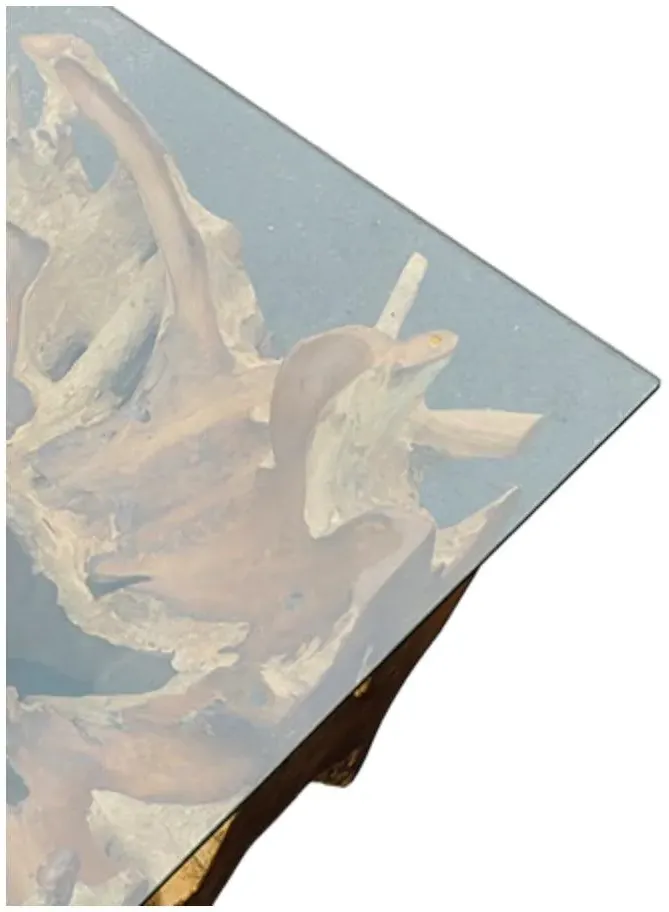 Lombok Root Square Coffee Table - Brown, Glass