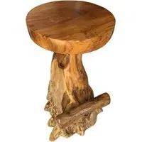 Root Round Bar Stool - Teak