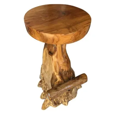 Root Round Bar Stool - Teak image