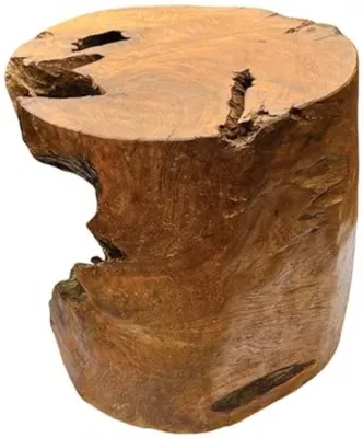 Round Coffee Table - Brown, Teak image