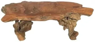 Teak Root 2 Legs Coffee Table - Brown image