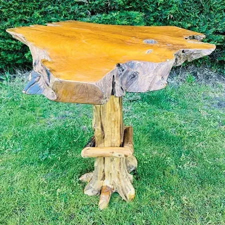 Teak Root High Bar Table - Brown