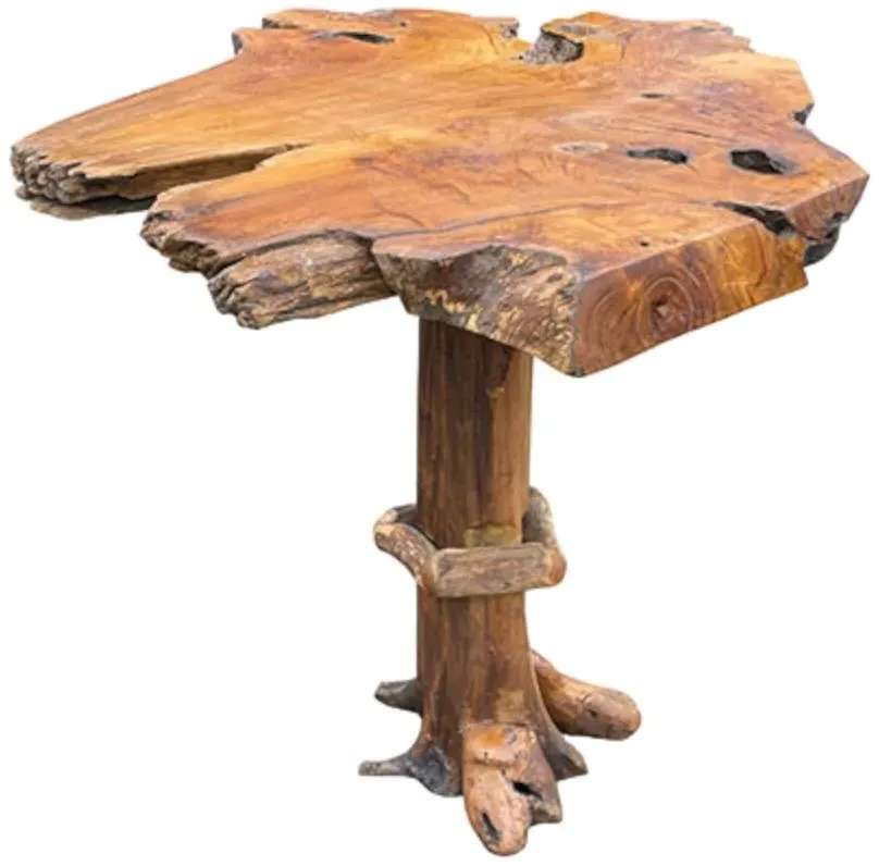 Teak Root High Bar Table - Brown