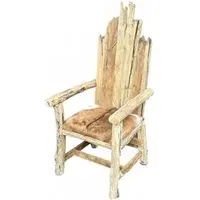 Teak Root King Armchair - Brown, Goat Skin