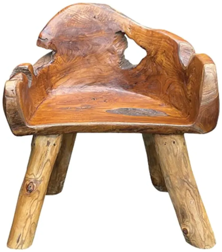 Teak Root Large Armchair - Brown