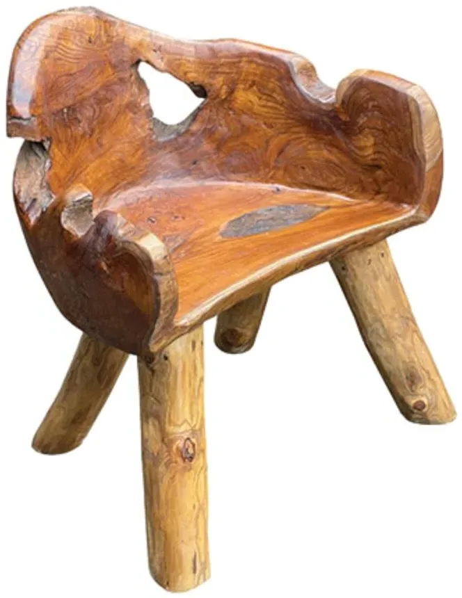 Teak Root Large Armchair - Brown