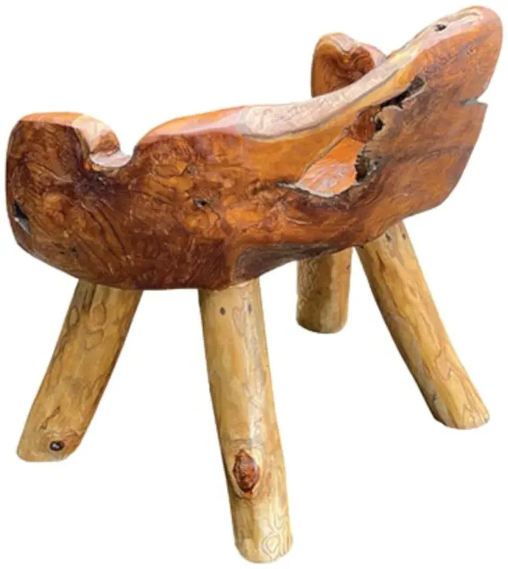 Teak Root Large Armchair - Brown