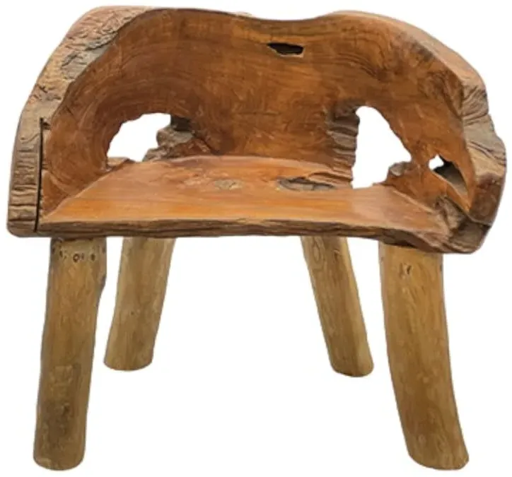 Teak Root Large Armchair - Brown