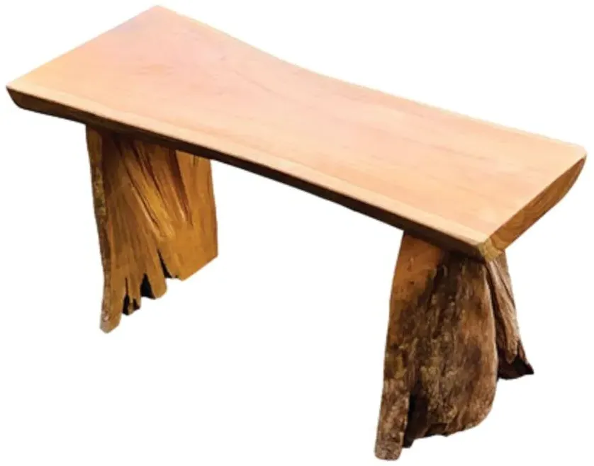 Teak Root Mini Bench - Brown