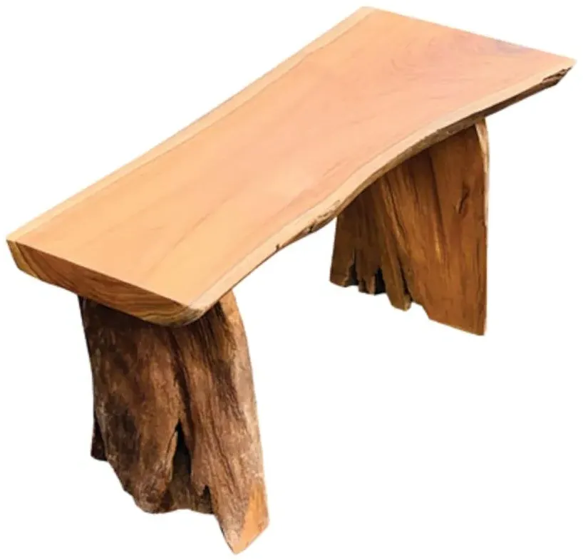 Teak Root Mini Bench - Brown