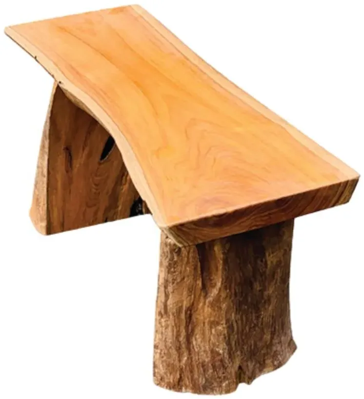 Teak Root Mini Bench - Brown