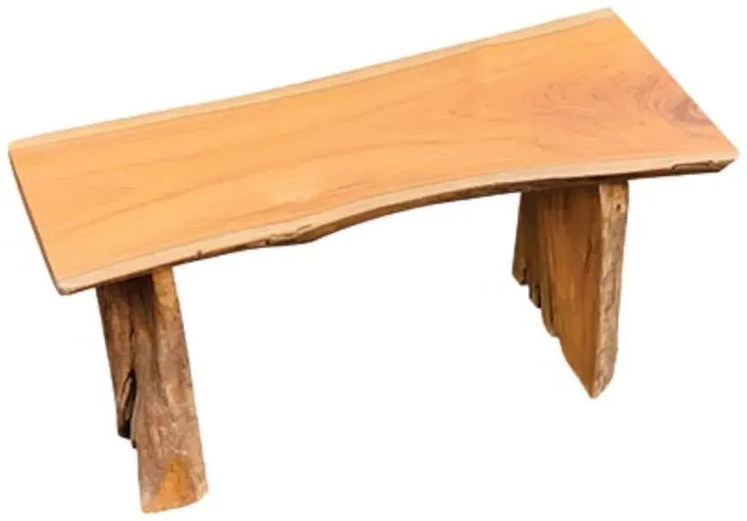 Teak Root Mini Bench - Brown