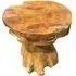 Teak Root Mushroom Round Lamp Table - Brown