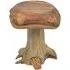 Teak Root Mushroom Round Stool - Brown