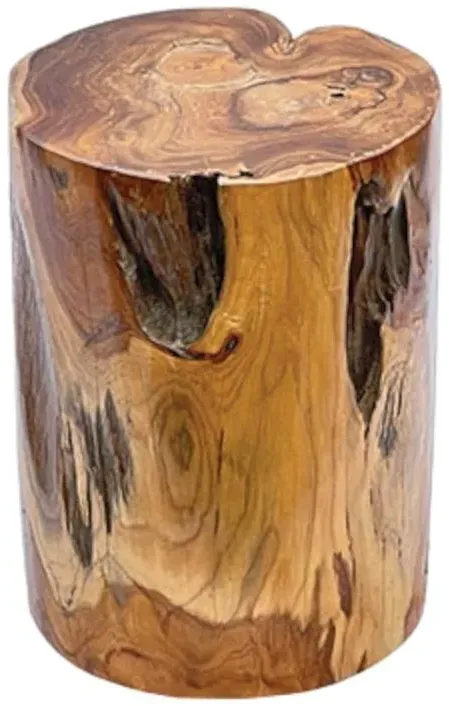 Teak Root Round Lamp Table - Brown