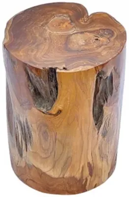 Teak Root Round Lamp Table - Brown