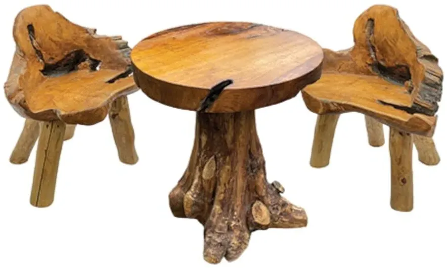 Teak Root Small Chair - Brown