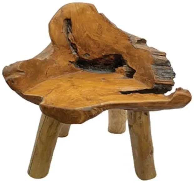 Teak Root Small Chair - Brown