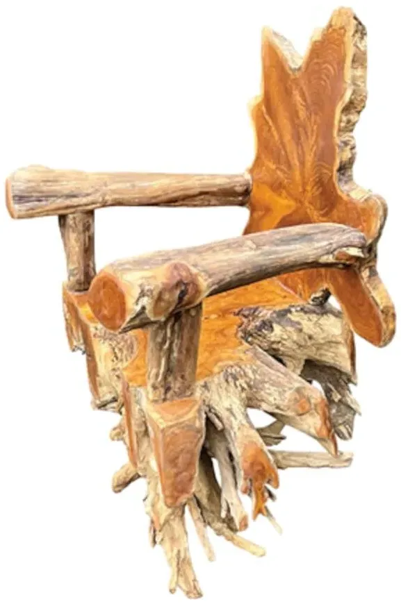 Teak Root Spider Armchair - Brown