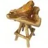 Teak Root Swivel Bar Stool - Brown