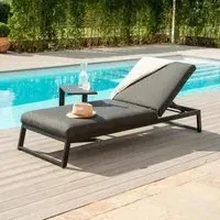 Allure Garden Sunlounger - Charcoal, Fabric
