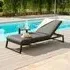 Allure Garden Sunlounger - Charcoal, Fabric