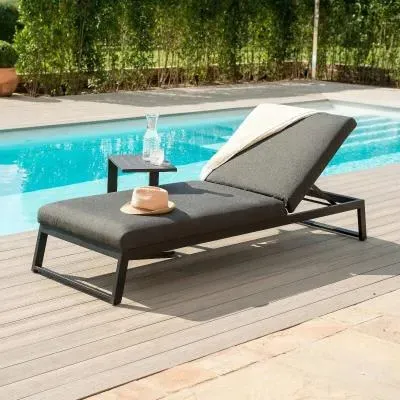 Allure Garden Sunlounger - Charcoal, Fabric image