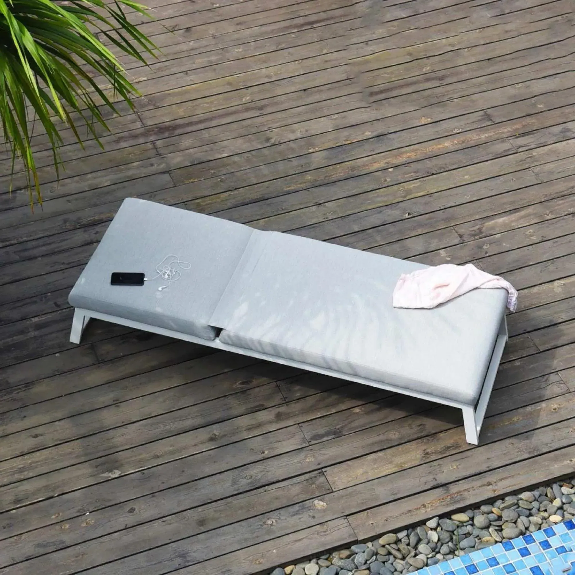 Allure Garden Sunlounger - Lead Chine, Fabric