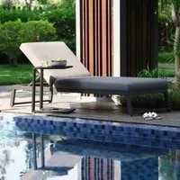 Allure Garden Sunlounger - Lead Chine, Fabric