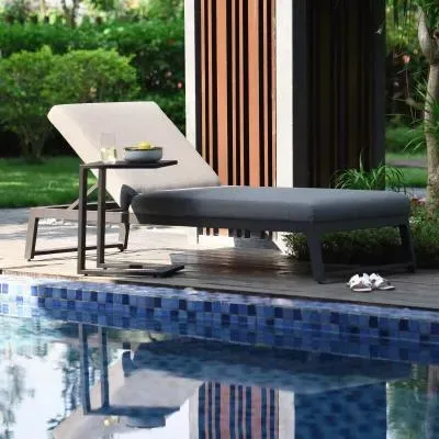 Allure Garden Sunlounger - Lead Chine, Fabric