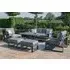 Amalfi 2-Seater Garden Sofa Set with Gas Lift Table - Grey