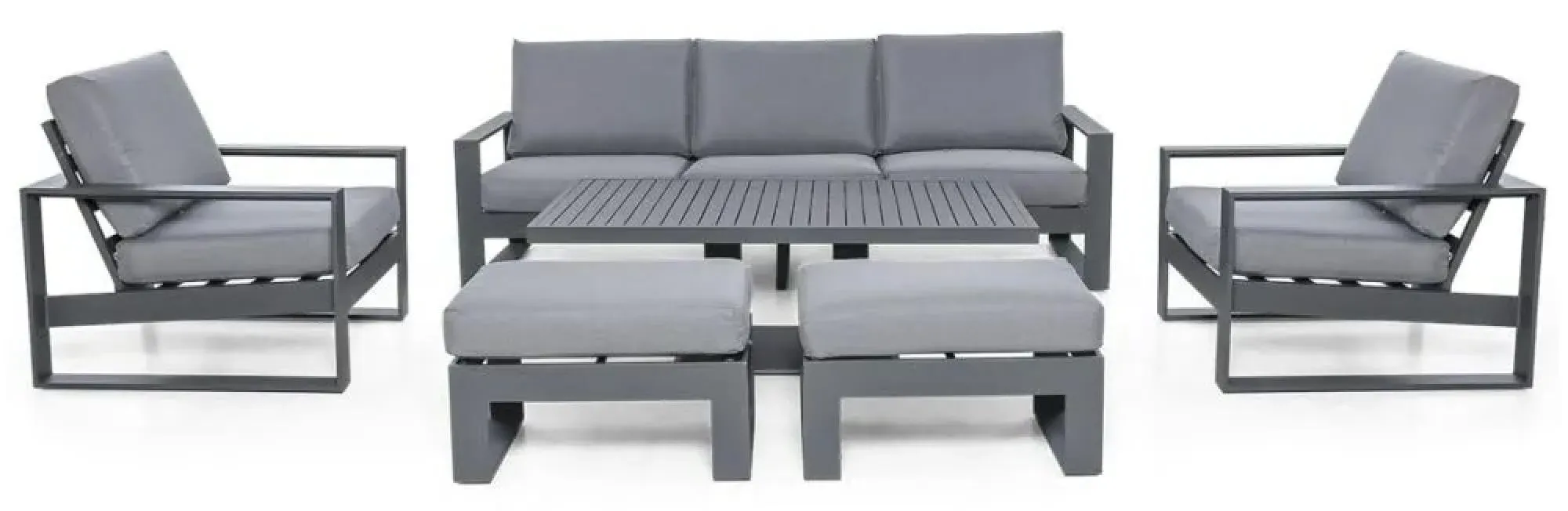 Amalfi 3-Seater Sofa Set with Gas Lift Table - Grey