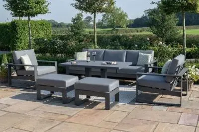 Amalfi 3-Seater Sofa Set with Gas Lift Table - Grey image