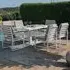 Amalfi 6-Seater Garden Dining Set with Gas Lift - White