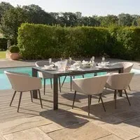 Ambition 10 Seater Extending Garden Dining Set - Oatmeal