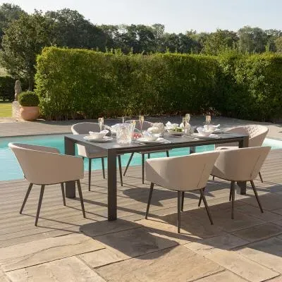Ambition 10 Seater Extending Garden Dining Set - Oatmeal