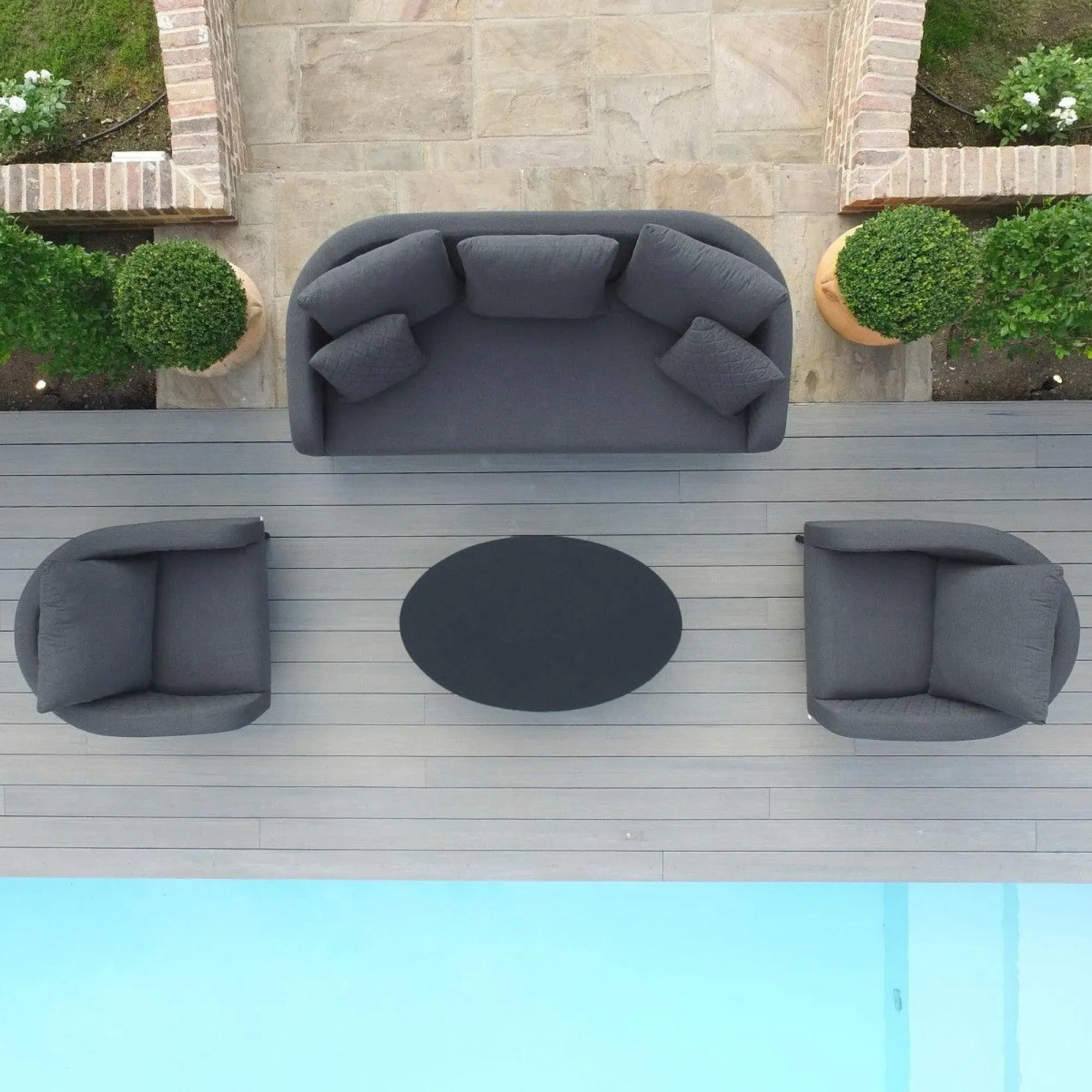 Ambition 3-Seater Garden Sofa Set - Flanelle