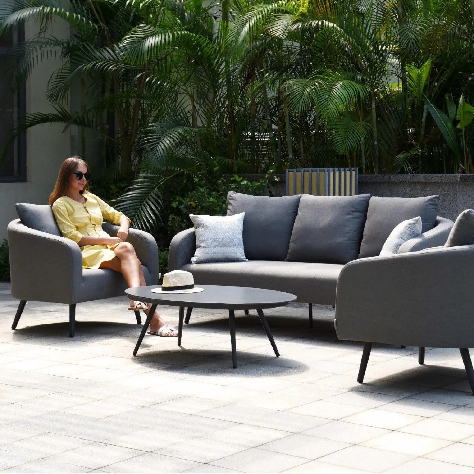 Ambition 3-Seater Garden Sofa Set - Flanelle