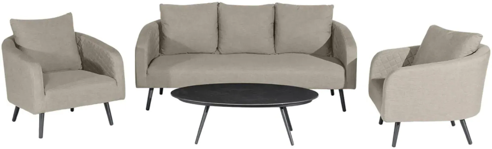 Ambition 3-Seater Garden Sofa Set - Oatmeal