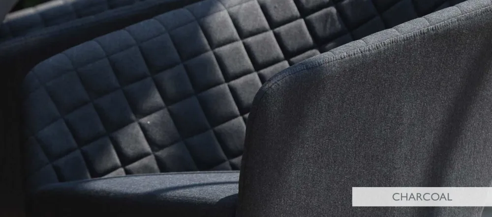 Ambition 6-Seater Oval Garden Dining Set - Charcoal