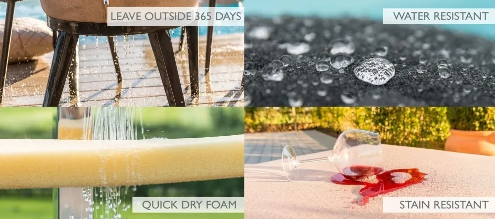 Ambition 6-Seater Oval Garden Dining Set - Charcoal