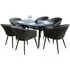 Ambition 6-Seater Oval Garden Dining Set - Charcoal