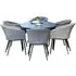 Ambition 6-Seater Oval Garden Dining Set - Flanelle