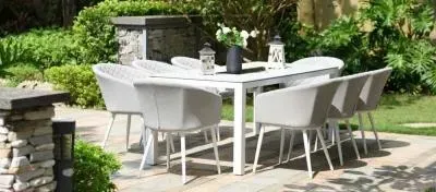 Ambition 8-Seater Dining Set with Fire Pit - Lead Chine
