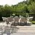 Ambition 8-Seater Dining Set with Fire Pit - Oatmeal, Aluminium
