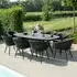 Ambition 8-Seater Oval Dining Set - Charcoal