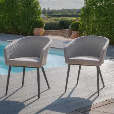 Ambition Garden Dining Armchair Set of 2 - Oatmeal, Fabric