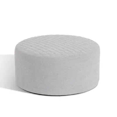 Ambition Quilted Outdoor Footstool - Lead Chine