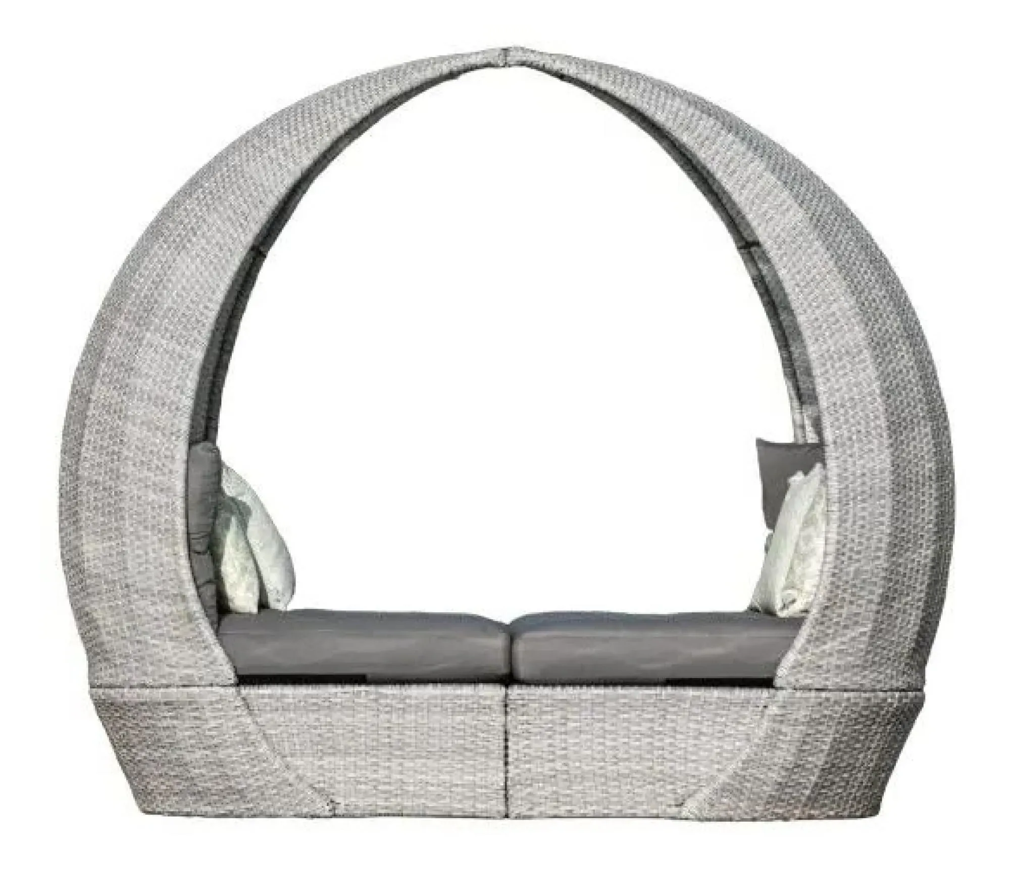 Ascot Garden Daybed - Grey, Rattan