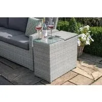Ascot Ice Bucket Garden Side Table - Grey, Rattan